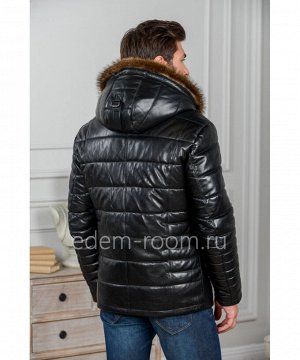 Теплая мужская куртка из кожиАртикул: I-1831-2-EN