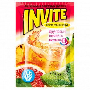 Растворимый напиток со вкусом фруктового коктейля INVITE / Инвайт 9 гр