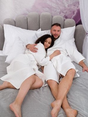 Халат вафельный / белый