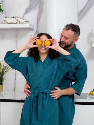 Халат вафельный / малахит