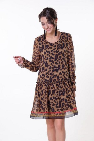 Платье Эльвира №5.Цвет:леопард