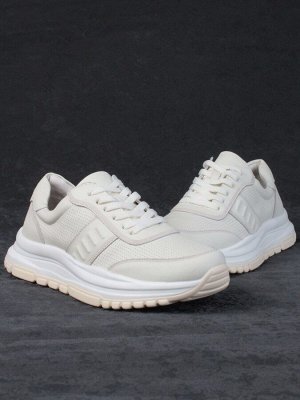 05-PDL249-2 LT. BEIGE  Кроссовки женские (натуральная кожа)