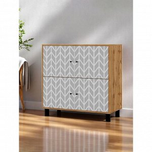 Комод для хранения «Зиг-Заг» HYGGE, 940*450*930 мм, цвет дуб/белый