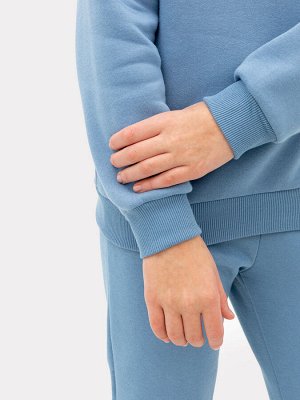 Комплект для девочек (худи, брюки) в туманно-голубом цвете