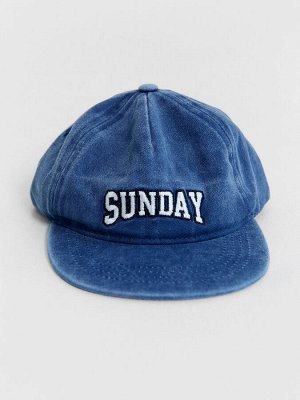 Бейсболка для мальчиков голубая с вышивкой "sunday"
