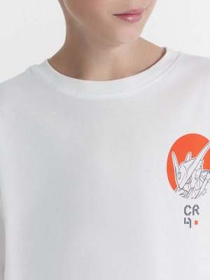Футболка для мальчиков белая с печатью
