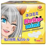 МАNEKI Прокладки гигиен. женские мини Neko-mimi 180мм ,9шт/упак /24/ SN2108