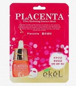 Тканевая маска, д/лица с экстрактом плаценты/Placenta Ultra Hydrating Essence Mask, Ekel, Ю.Корея, 25 г