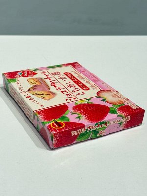 Печенье-сэндвич с насыщенным клубничным кремом Bourbon 40 гр Японские сладости