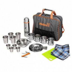 Набор для пикника Camping на 4 персоны с термосом (HS-CG-T-4) Helios [40х3х35см]