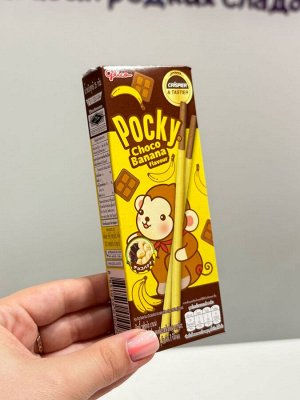 Палочки бисквитные в шоколаде со вкусом банана Pocky Choco Banana 25 гр