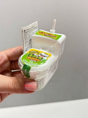 Леденец с кислым порошком внутри Dip'n'Lick Sour Potty JohnyBee / унитазик со вкусами кола, малина, клубника или яблоко 19 гр