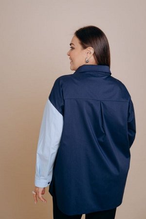 Рубашка Цвет:
темно-синий
Состав:
95%Хлопок 5%Эластан
Длина изделия:
79 см
Размер модели:
54
Рост модели:
171 см
Рубашка прямого силуэта из сорочечной ткани двух контрастных цветов. Горловина оформлен