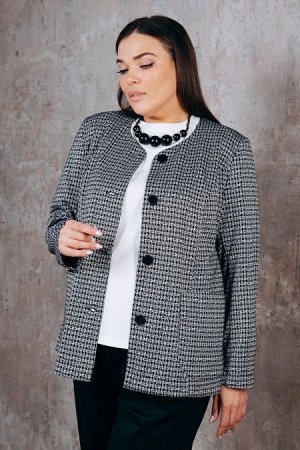 Жакет Цвет:
серый
Состав:
80%ПЭ 18%Вискоза 2%Эластан
Длина изделия:
71 см
Размер модели:
54
Рост модели:
171 см
Жакет из плотной трикотажной ткани без подклада длиной за линюю бедра. Прилегание по фиг