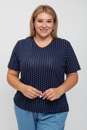 Футболка Цвет:
сине-белый
Состав:
95%Вискоза 5%Эластан
Длина изделия:
65 см
Размер модели:
58
Рост модели:
175 см
Комфортная футболка приталенного силуэта из вискозного трикотажа.  Круглый вырез горло