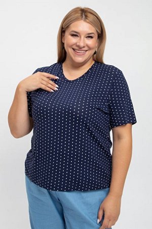 Футболка Цвет:
сине-белый
Состав:
95%Вискоза 5%Эластан
Длина изделия:
65 см
Размер модели:
58
Рост модели:
175 см
Комфортная футболка приталенного силуэта из вискозного трикотажа.  Круглый вырез горло