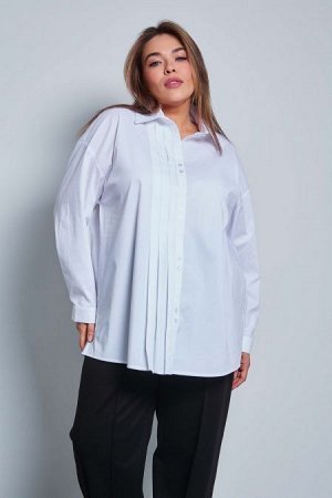 Рубашка Цвет:
белый
Состав:
95%Хлопок 5%Эластан
Длина изделия:
79 см
Размер модели:
54
Рост модели:
171 см
Стильная рубашка прямого силуэта из однотонной сорочечной ткани . Горловина оформлена воротни