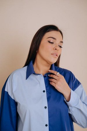 Рубашка Цвет:
синий
Состав:
95%Хлопок 5%Эластан
Длина изделия:
79 см
Размер модели:
54
Рост модели:
171 см
Рубашка прямого силуэта из сорочечной ткани двух контрастных цветов. Горловина оформлена воро