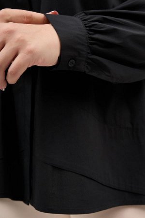 Рубашка Цвет:
черный
Состав:
70%Хлопок 27%Нейлон 3%Спандекс
Длина изделия:
75 см
Размер модели:
58
Рост модели:
175 см
Рубашка свободного силуэта из блузочной ткани. Прилегание по груди за счет вытаче
