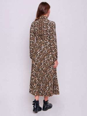 Альма платье леопард корица