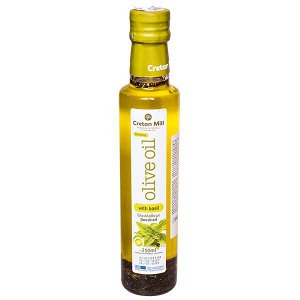 Масло Cretan Mill Extra Virgin с базиликом 250 мл ст/б 1/6