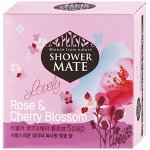Мыло косметическое роза и цветущая вишня, Kerasys Shower Mate Lovely Rose &amp; Cherry Blossom 100гр