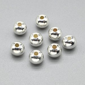 Бусина из серебра шарик 6мм, отверстие 1,6мм