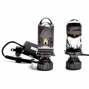Лампа светодиодная HiVision LED L1 H4, (P43t, T16), 12В, 45/45Вт (соответствует 60/55Вт), 6000К, комплект 2 шт, (для фар с гладким стеклом и без торцевого колпачка) арт. Л0481