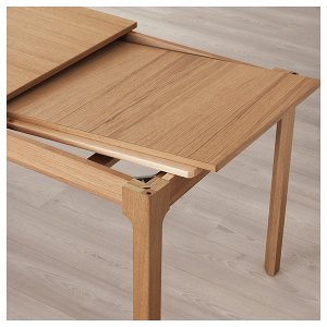 ЭКЕДАЛЕН Раздвижной стол, дуб, 120/180x80 см