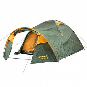 Палатка PASSAT-3 (N-2368-3-GO) Nisus [380х200х130см, Polyester 185T, PU 3000 мм, 5.05кг]