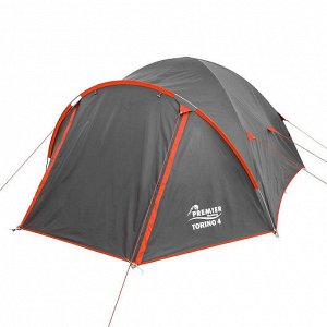 Палатка TORINO-4 (PR T-4-GR) Premier Fishing [(100+215)×250×135см, polyester 190T, PU 2000мм, 5.25 кг]
