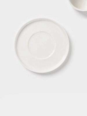 Кофейная пара Magistro White Snow, 120 мл, фарфор, белая