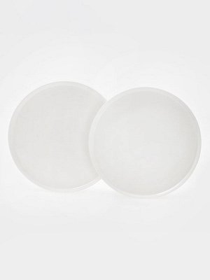 Тарелки Magistro White Snow, набор 2 шт., d=26 см, фарфор, белые