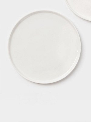 Тарелки Magistro White Snow, набор 2 шт., d=26 см, фарфор, белые