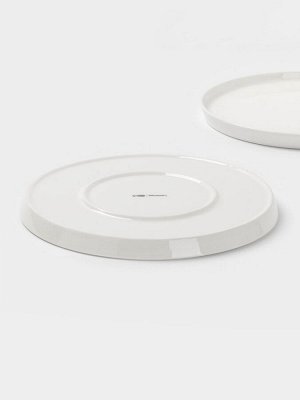 Тарелки Magistro White Snow, набор 2 шт., d=26 см, фарфор, белые