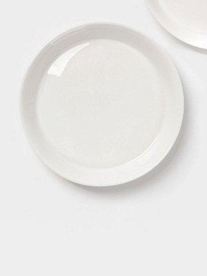 Тарелки глубокие Magistro White Snow, набор 2 шт., 600 мл, 21.5x3.5 см, фарфор, белые