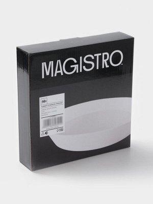 Тарелки глубокие Magistro White Snow, набор 2 шт., 600 мл, 21.5x3.5 см, фарфор, белые