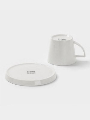 Чайная пара Magistro White Snow, 270 мл, фарфор, белая