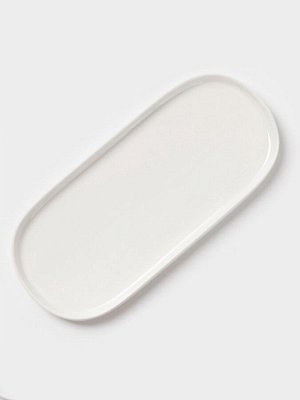 Блюдо сервировочные Magistro White Snow, 34.5x15.5x2 см, фарфор, белое