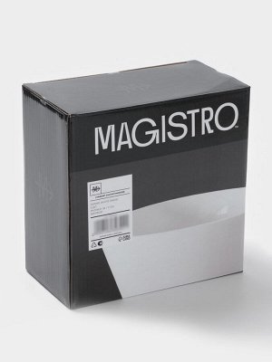 Салатники Magistro White Snow, набор 2 шт., 1 л, 18x7 см, фарфор, белые