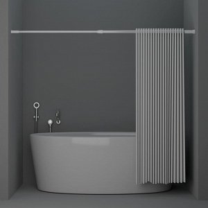 Карниз для ванной Доляна, телескопический, d=3,2 см, 70-120 см, белый