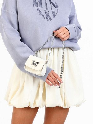 Сумка женская на магните, цвет белый