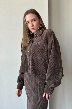 Рубашка вельвет  080/02/Коричневый