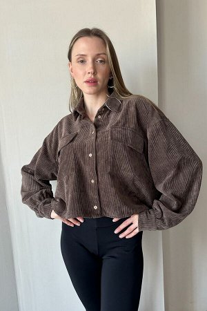 Рубашка вельвет  080/02/Коричневый