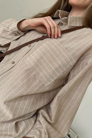 Костюм женский  SET065/08/Бежевый, белый