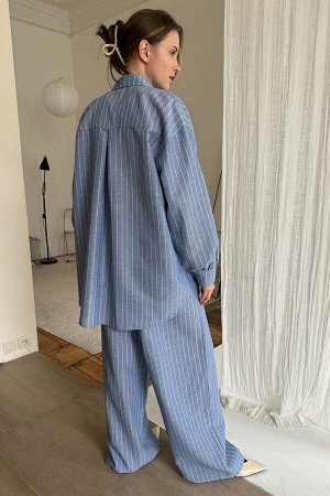 Костюм женский  SET065/07/Голубой, белый