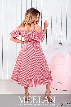 Женское платье 21199 розовый принт