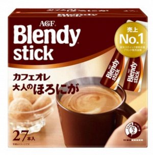 AGF Blendy Стик- Кофе растворимый крепкий с молоком 3 в 1 (27 стиков по 10 гр)
