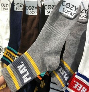 Носки COZY socks хлопковые длинные, серый