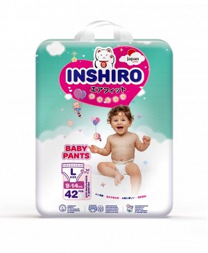 Подгузники трусики детские "INSHIRO" размер 4 / L (9-14кг), 42 шт